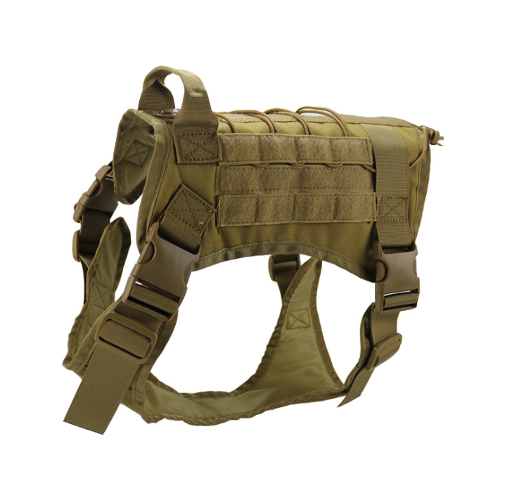 Tactical dog vest with leash bundle