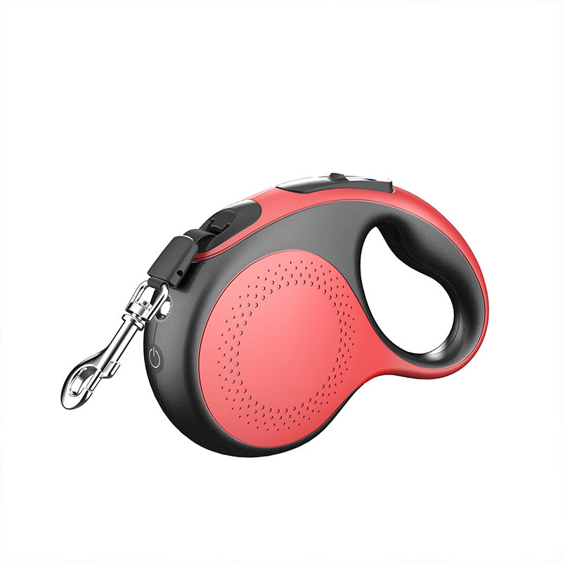 Automatic retracable leash with light